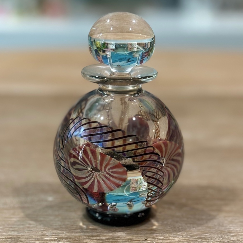 Vintage 1998 Henry Summa Art Glass Perfume Bottle, Paperweight Collection